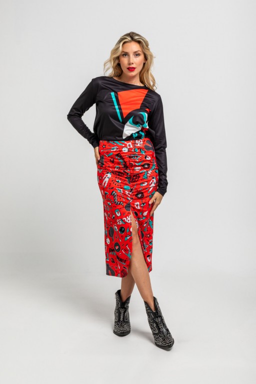 ¡ÚLTIMA ! FALDA MIDI BOWIE