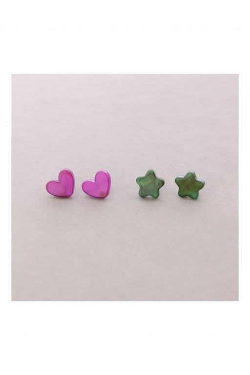 PENDIENTES COMBI STAR VERDE