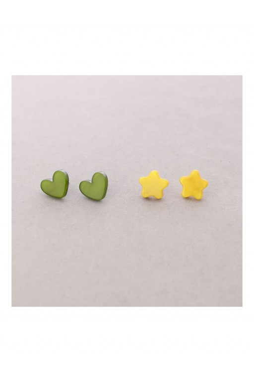 PENDIENTES COMBI STAR LEMON
