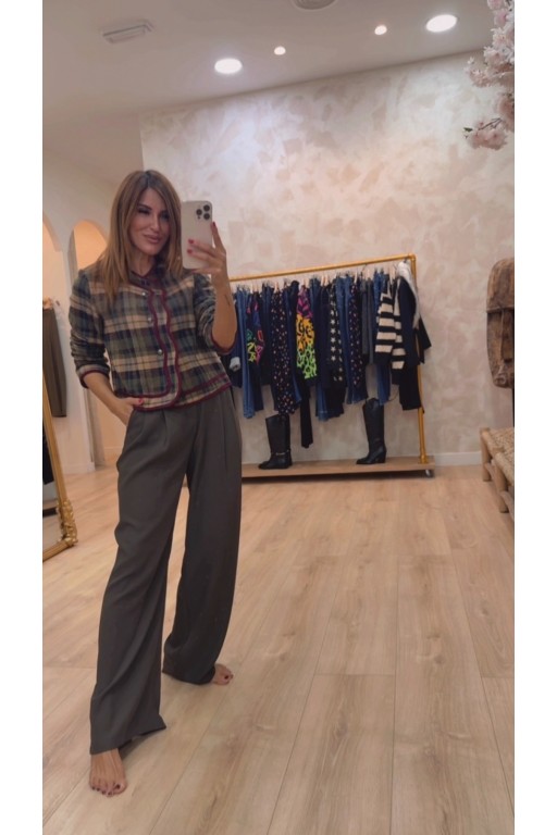 PANTALÓN KENDALL  VERDE ( CON CINTURÓN )