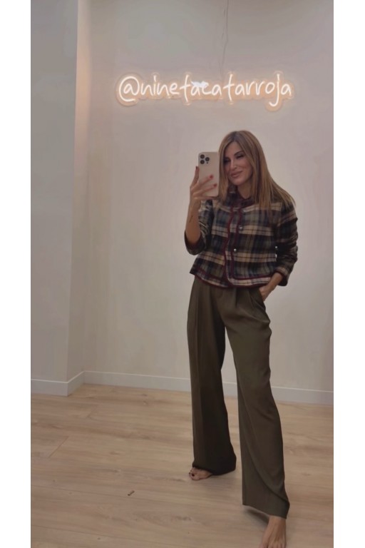 PANTALÓN KENDALL  VERDE ( CON CINTURÓN )