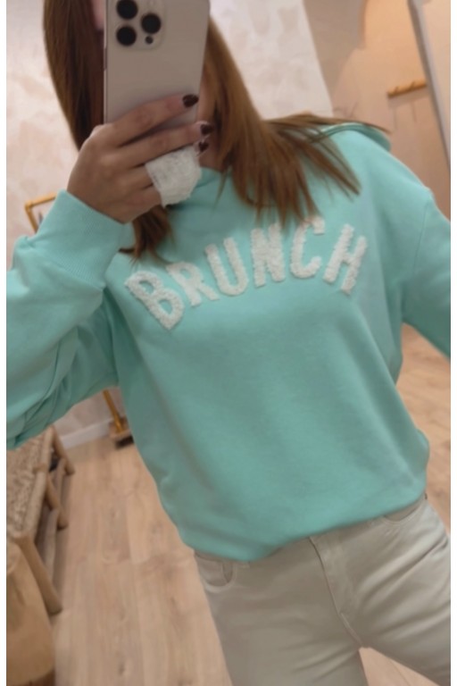 SUDADERA BRUNCH AGUA MARINA