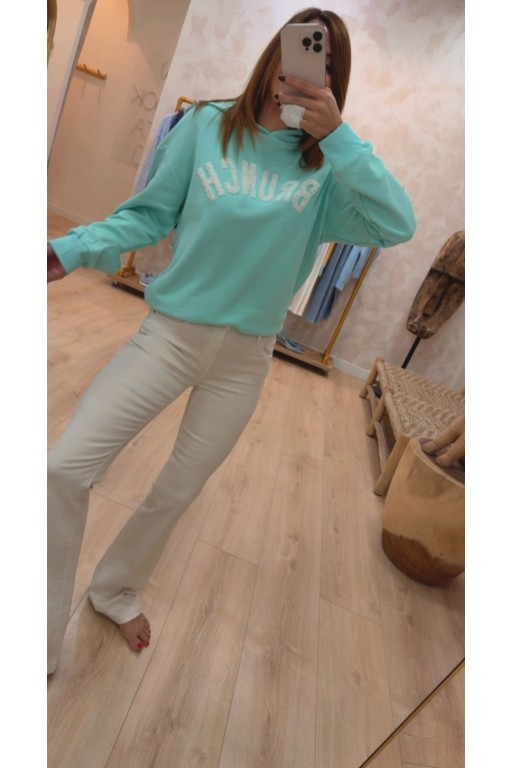 SUDADERA BRUNCH AGUA MARINA